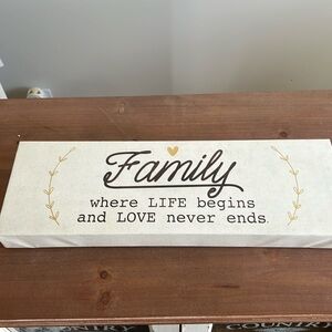 Family canvas sign